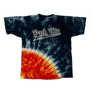 Vintage Park City Utah Tie Dye T-Shirt Single Stitch  Size Large
